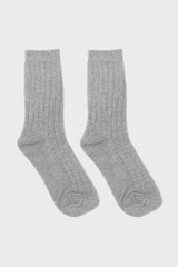 Grey giant rib socks