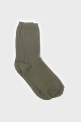 Khaki giant rib socks