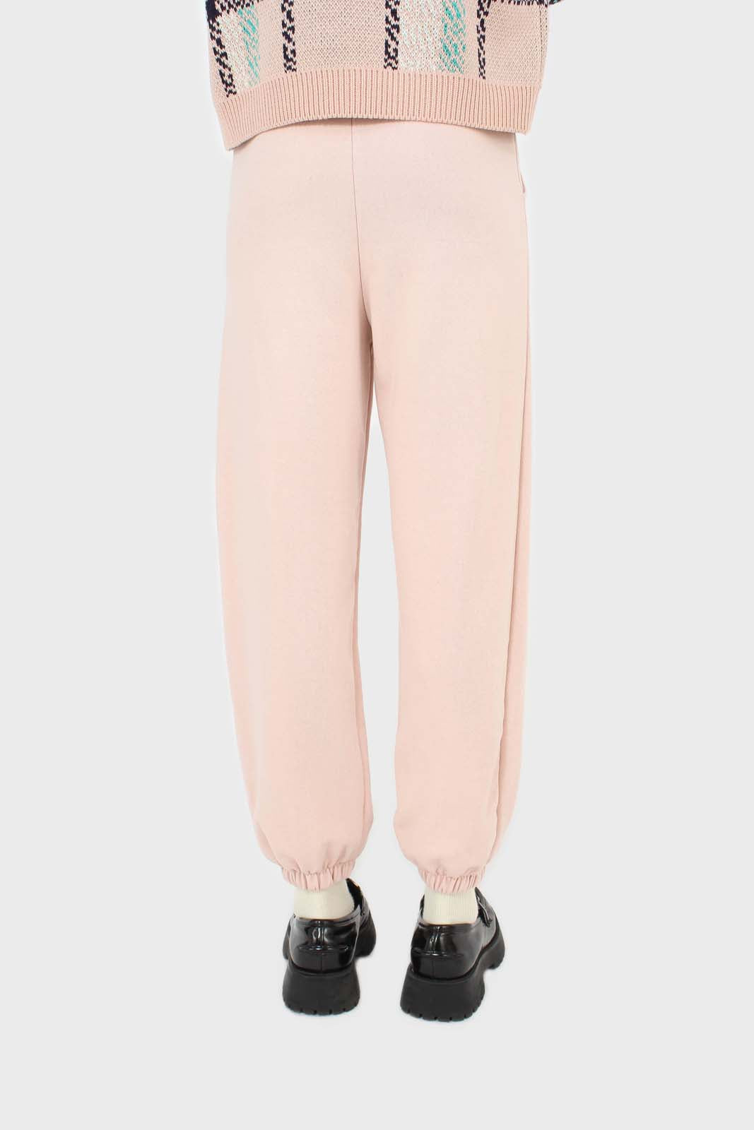 Baby pink loose fit sweatpants