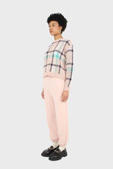 Baby pink loose fit sweatpants