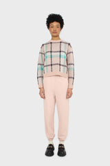 Baby pink loose fit sweatpants