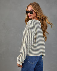 Studio Edit Striped Knit Top
