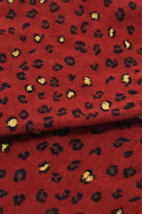 Red and black metallic leopard print socks