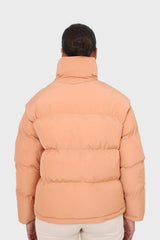 Pale orange puffer jacket
