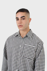 Black and white gingham oversized shirt