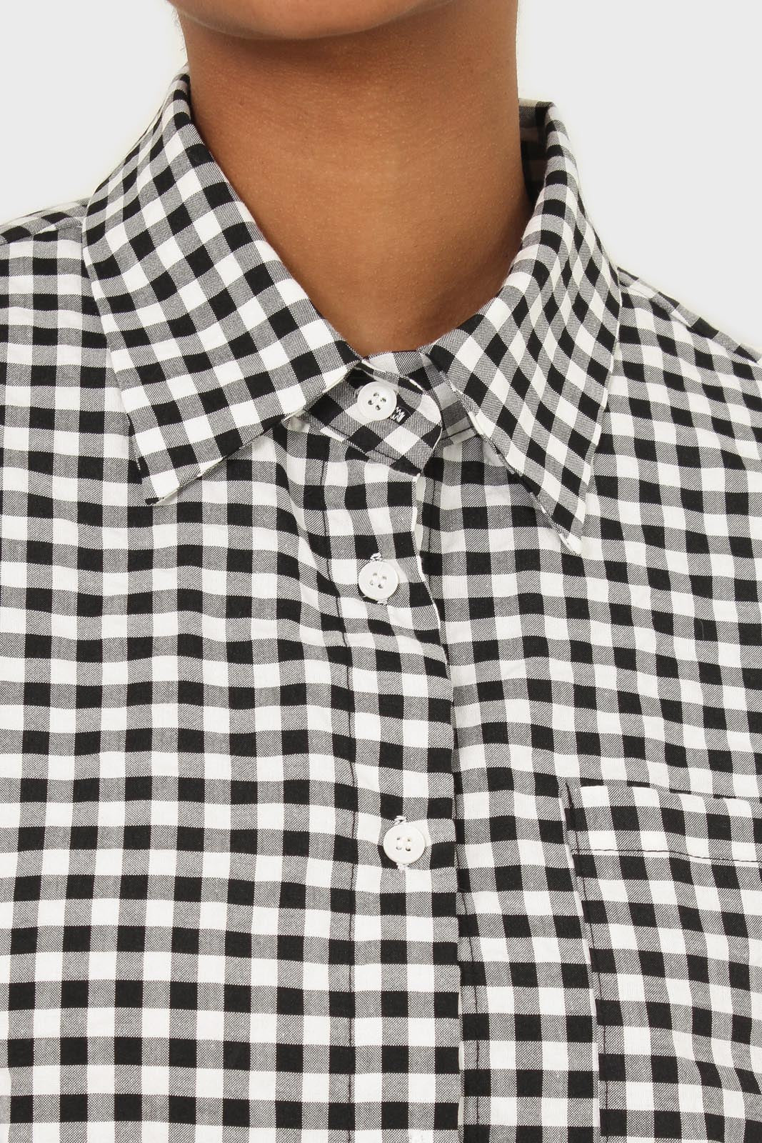Black and white gingham oversized shirt