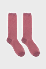 Deep pink glitter superstar long socks