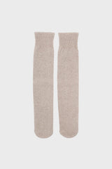 Beige knee high socks