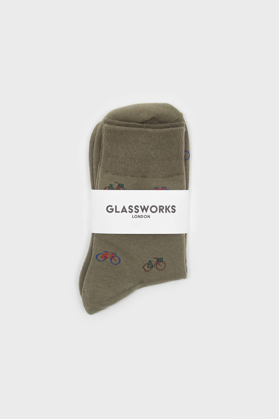 Pale khaki tiny bicycle socks
