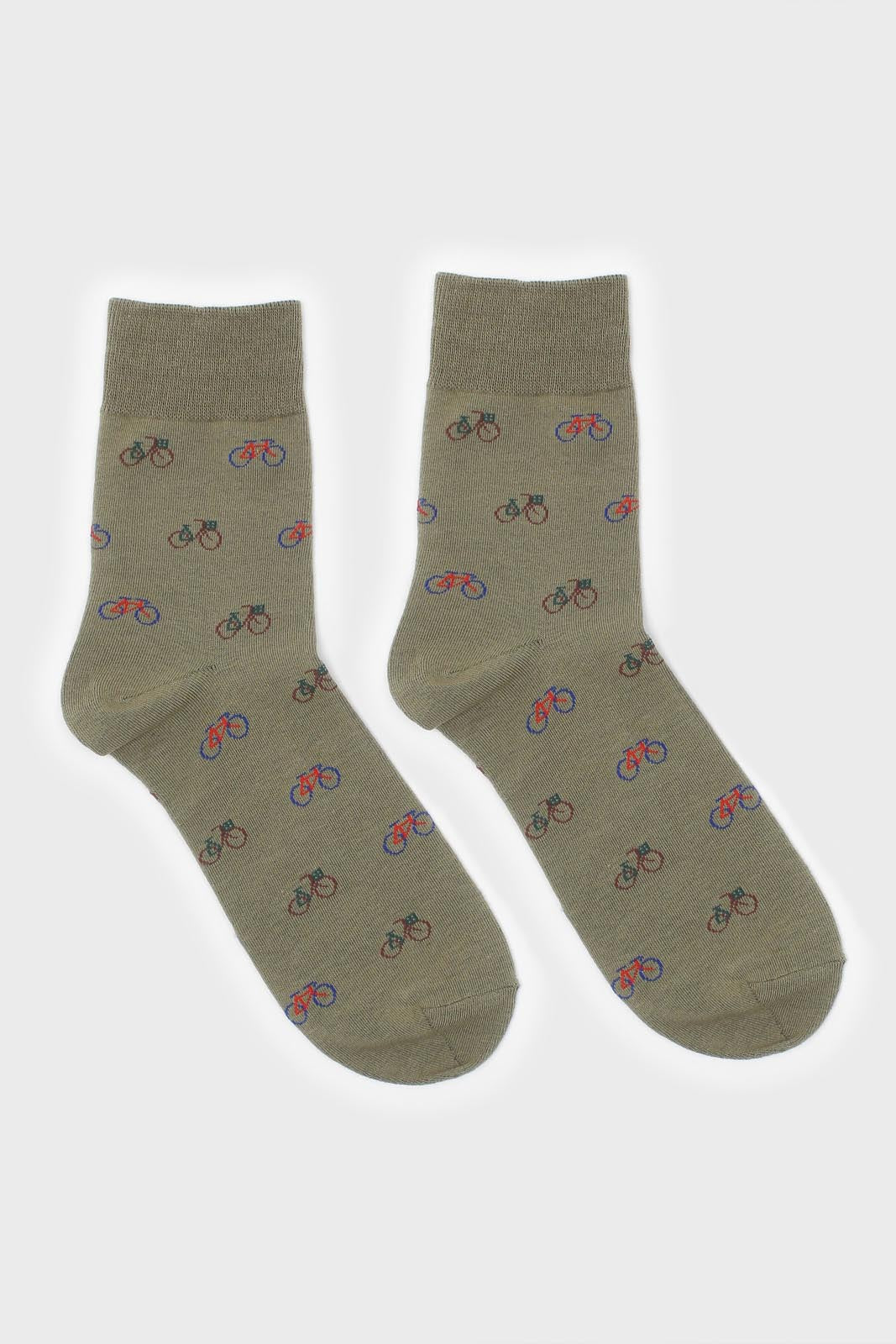 Pale khaki tiny bicycle socks