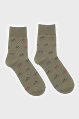 Pale khaki tiny bicycle socks