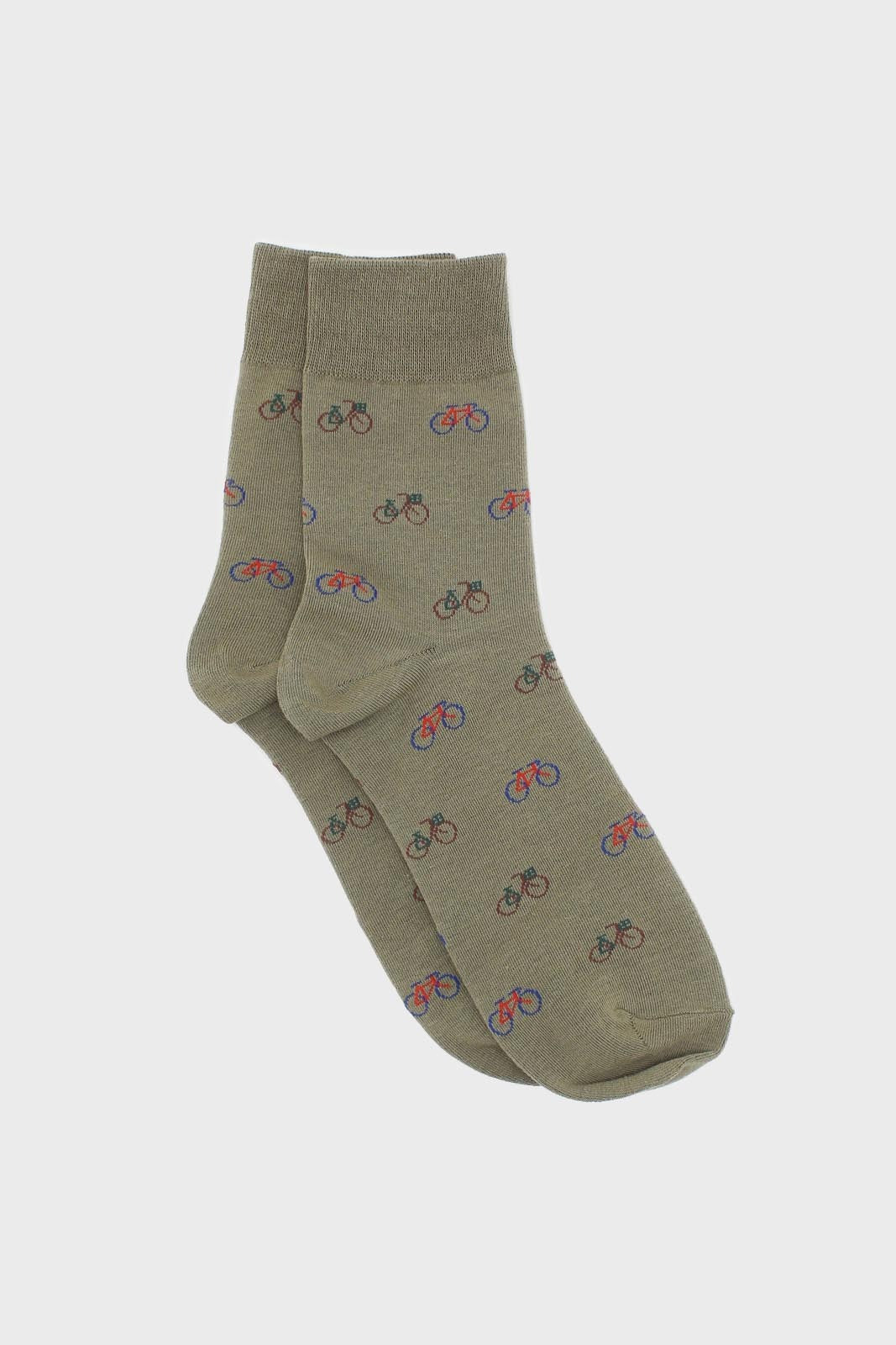 Pale khaki tiny bicycle socks