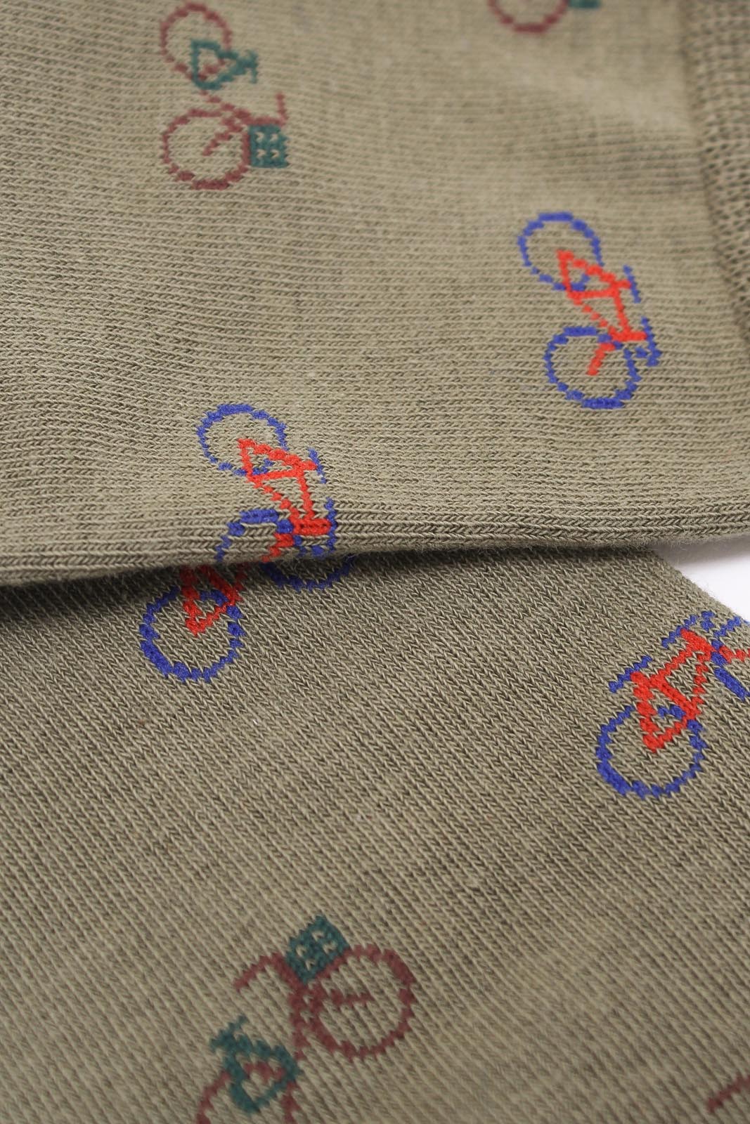 Pale khaki tiny bicycle socks