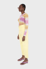Pale yellow loose fit jeans - 215