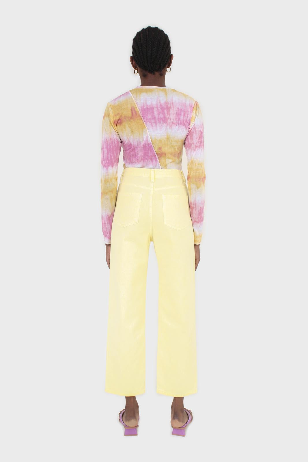 Pale yellow loose fit jeans - 215