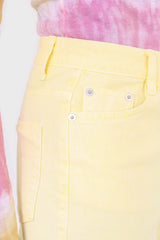 Pale yellow loose fit jeans - 215