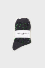 Charcoal botanical socks