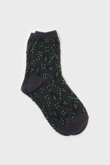 Charcoal botanical socks