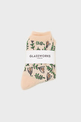 Light beige botanical socks