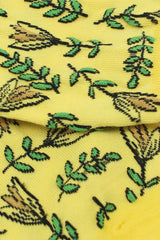 Yellow botanical socks