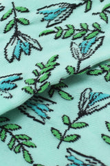 Mint botanical socks
