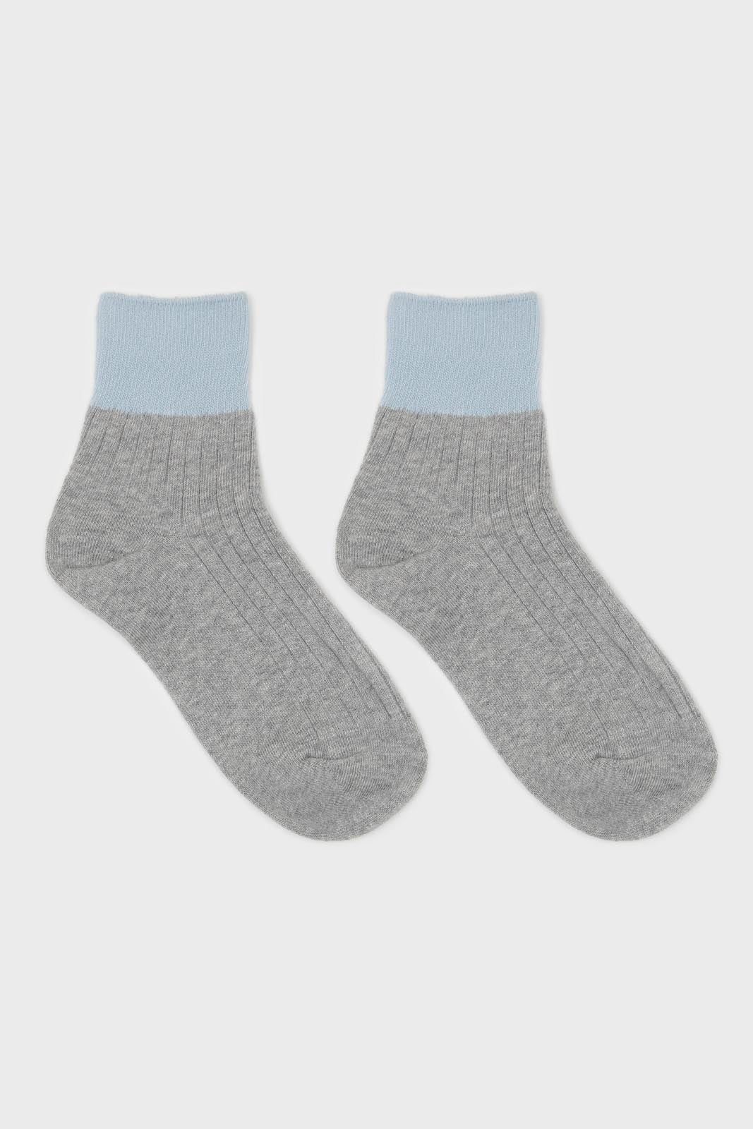 Grey and blue candy colourblock socks