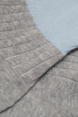 Grey and blue candy colourblock socks