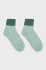 Mint and green candy colourblock socks