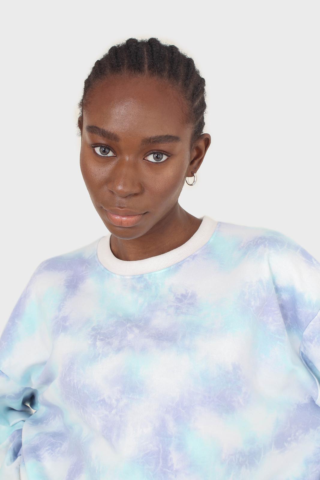 Blue and green tie dye sweatshirt