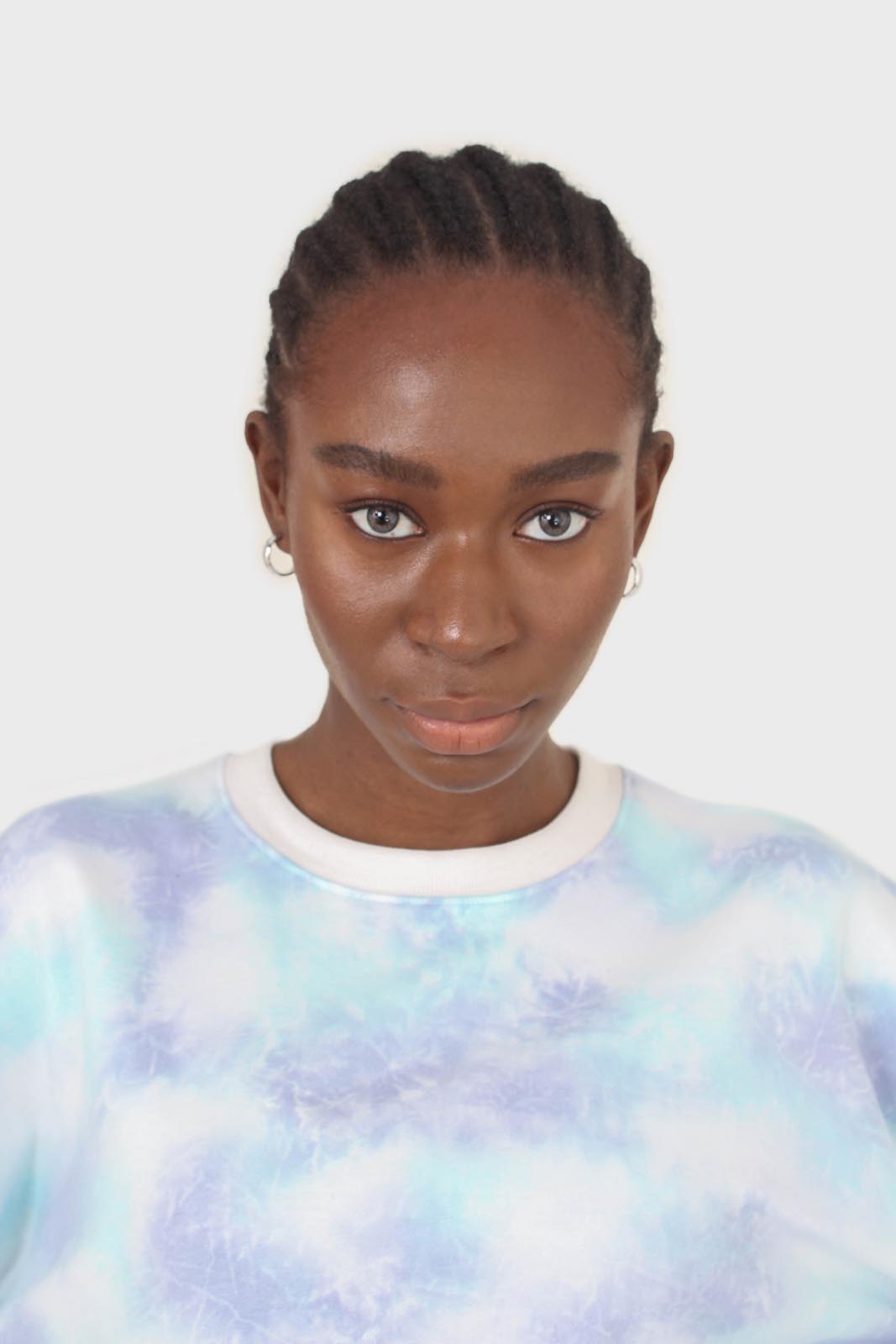 Blue and green tie dye sweatshirt