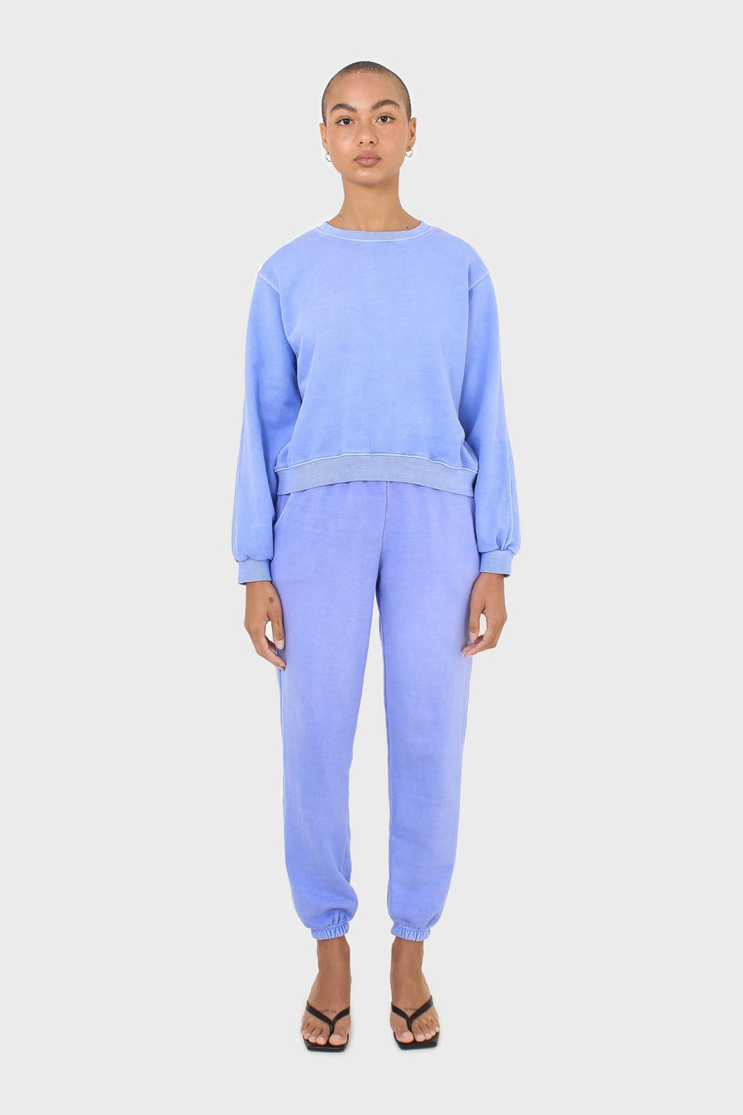 Blue pigment oversized sweatshirt