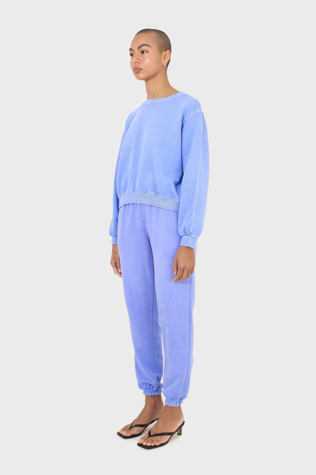Blue pigment oversized sweatshirt