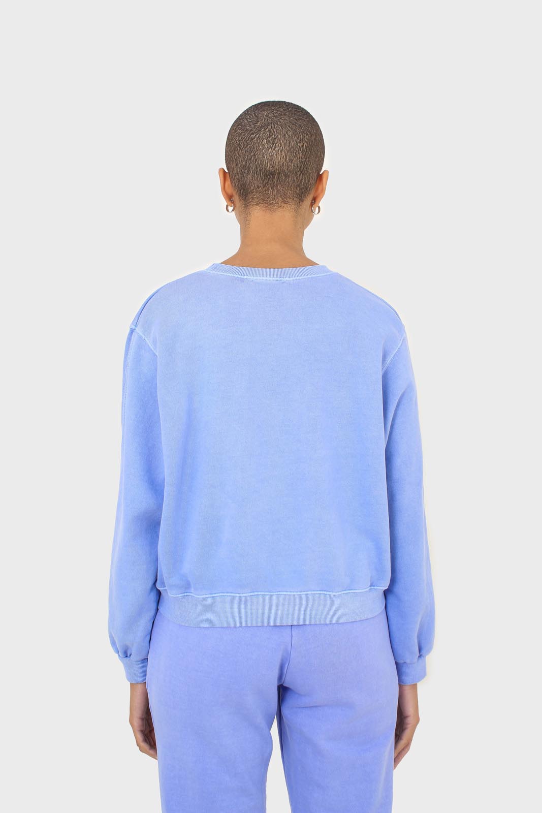 Blue pigment oversized sweatshirt