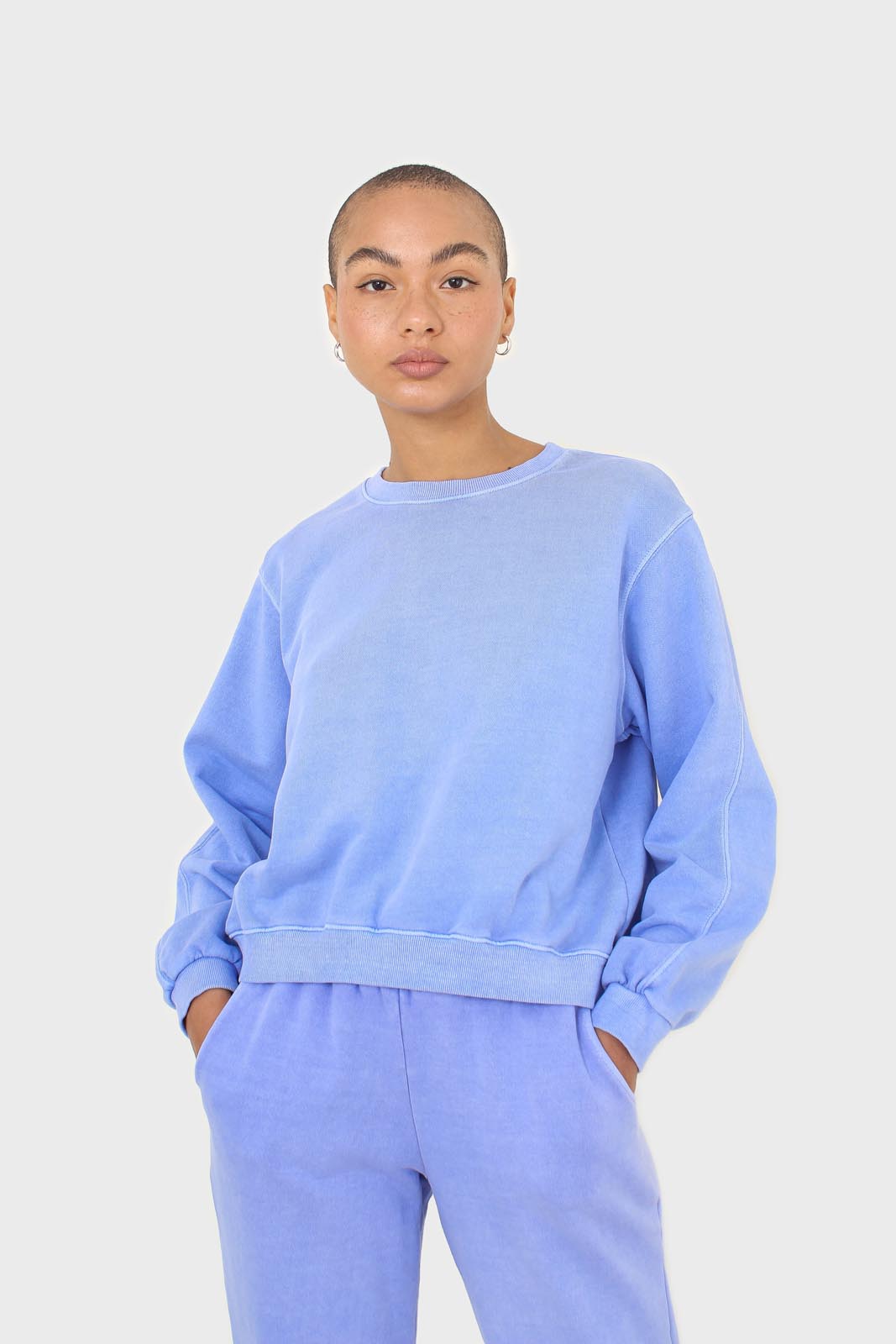 Blue pigment oversized sweatshirt