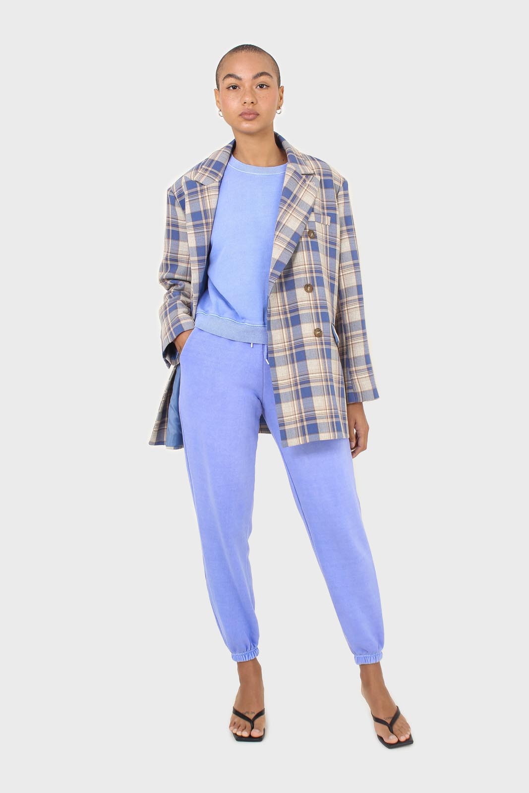 Blue pigment oversized sweatshirt