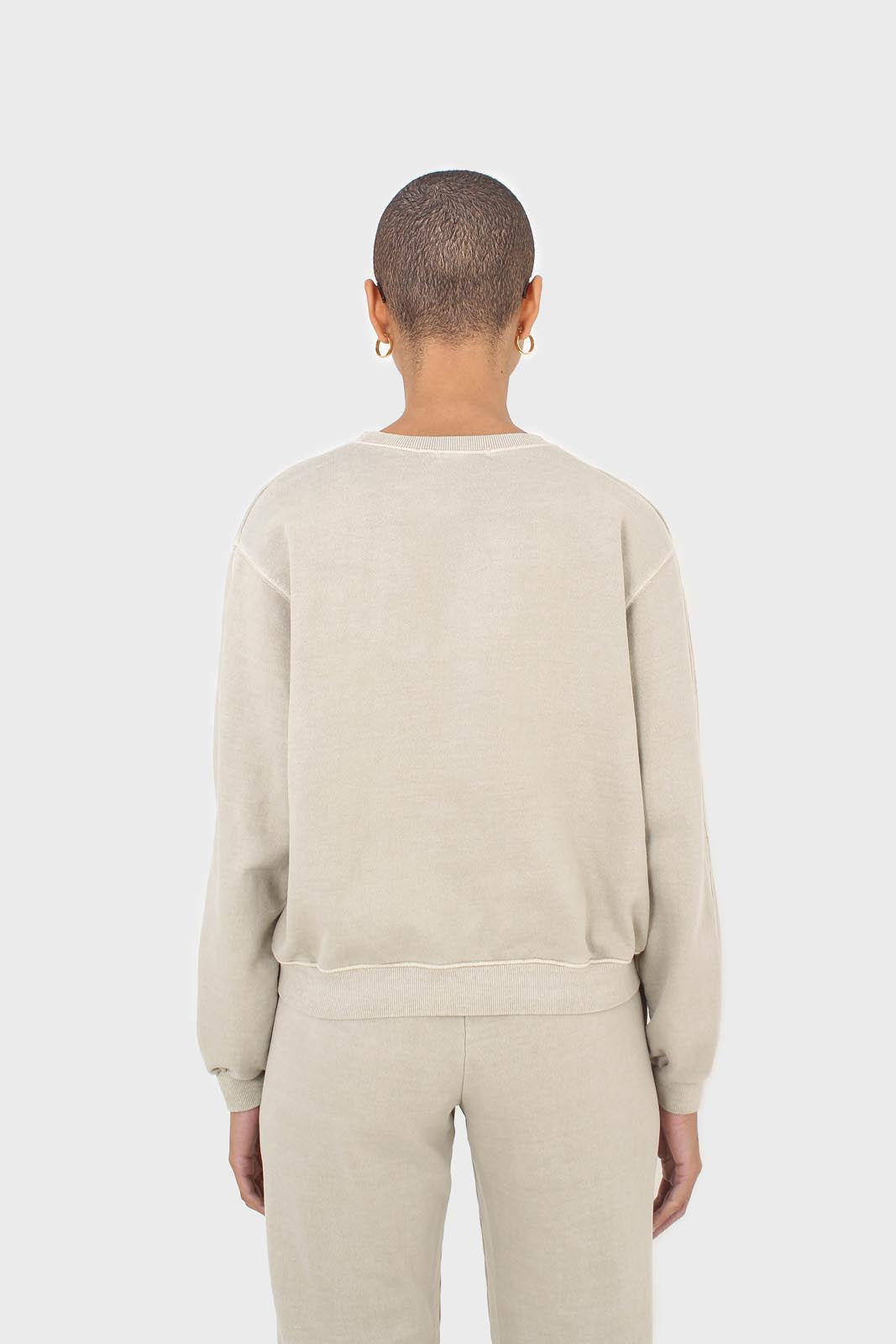 Beige pigment oversized sweatshirt
