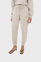 Beige pigment sweatpants