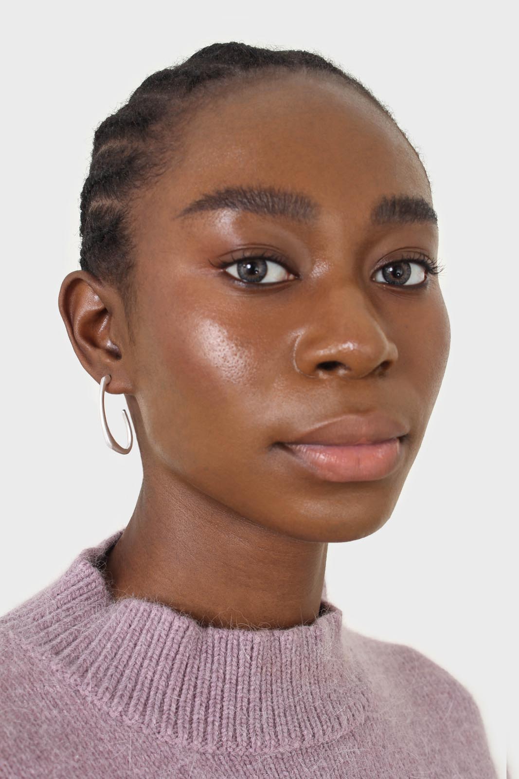 Silver geometric earrings