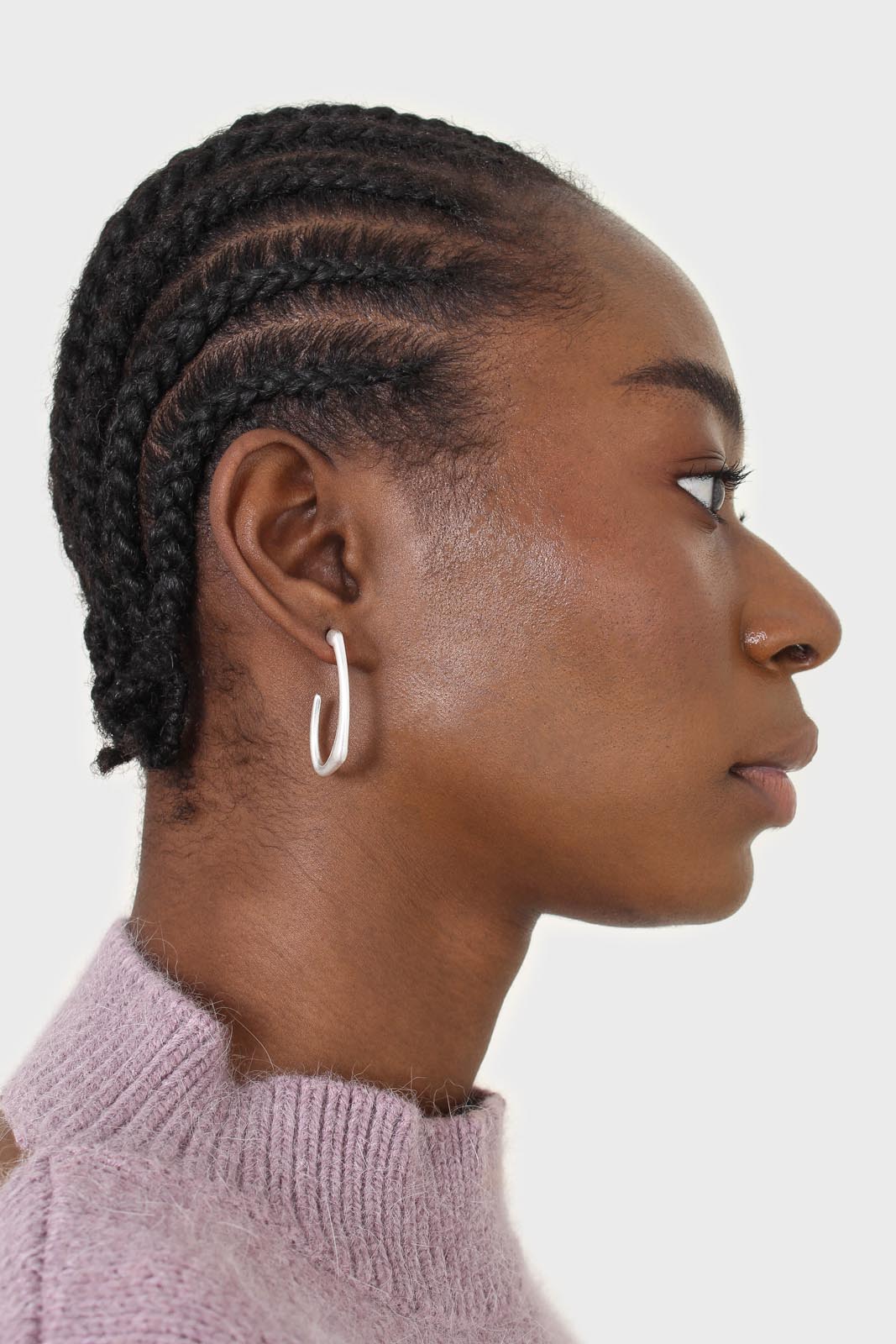 Silver geometric earrings