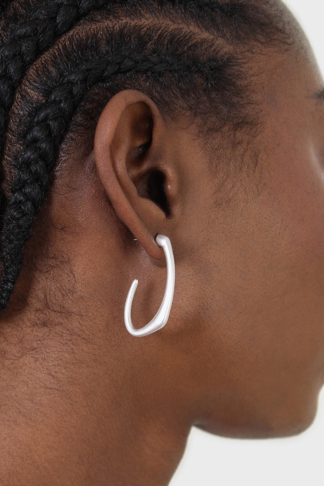Silver geometric earrings