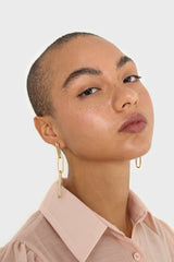 Gold diamante chainlinks earrings