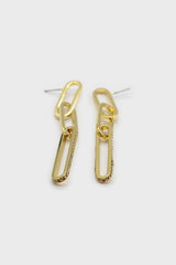 Gold diamante chainlinks earrings
