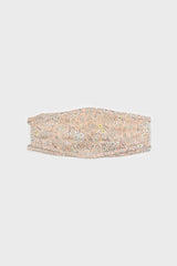 Pastel pink small floral masks