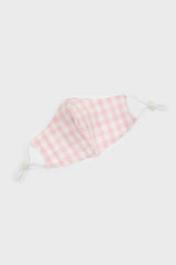 Pink gingham face mask