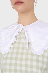 Ivory frilly detachable collar