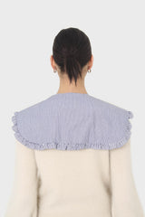 Navy and white striped detachable collar