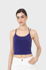 Cobalt blue strap back top