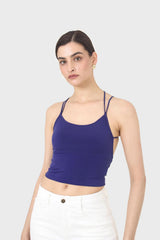 Cobalt blue strap back top
