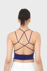 Cobalt blue strap back top