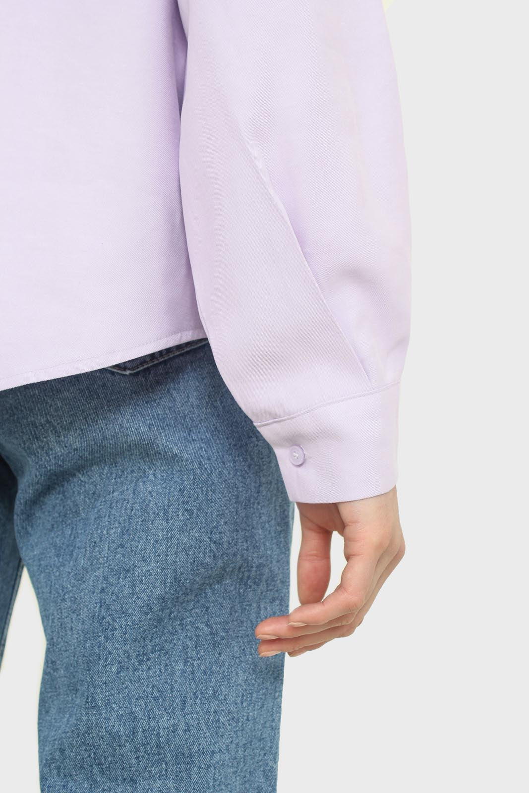 Lilac mock neck collar shirt